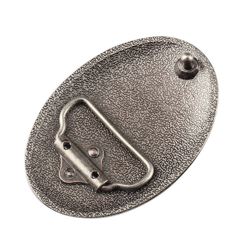 Western Deer Buck Belt Buckle Oval Hunting Wildlife Outdoors