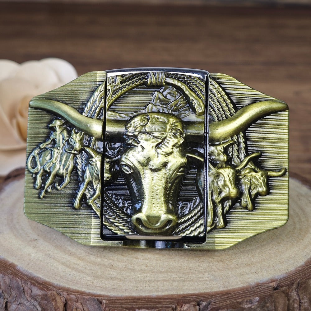 Belt Buckle with Lighter