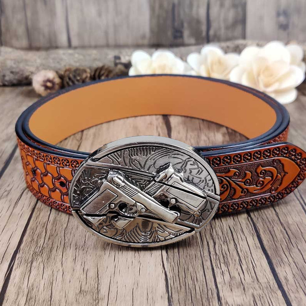 Ceinture utilitaire Country en relief avec boucle de ceinture ovale cool