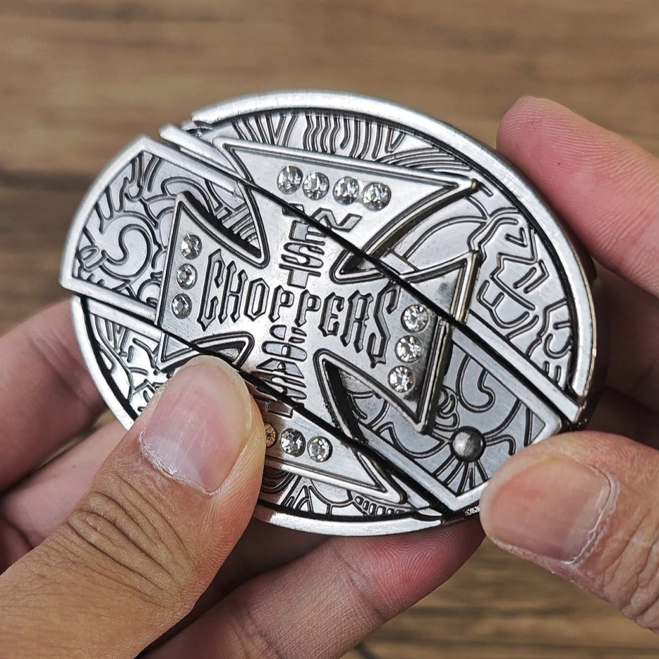 Metal Oval Cowboys Belt Buckle