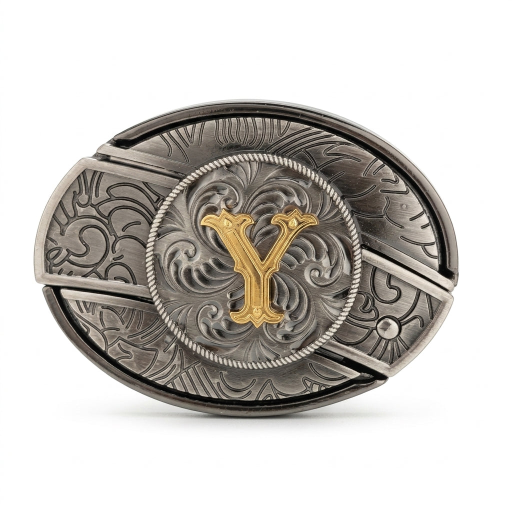 Initial A To Z Western Belt Buckle for Cowboy Cowgirl