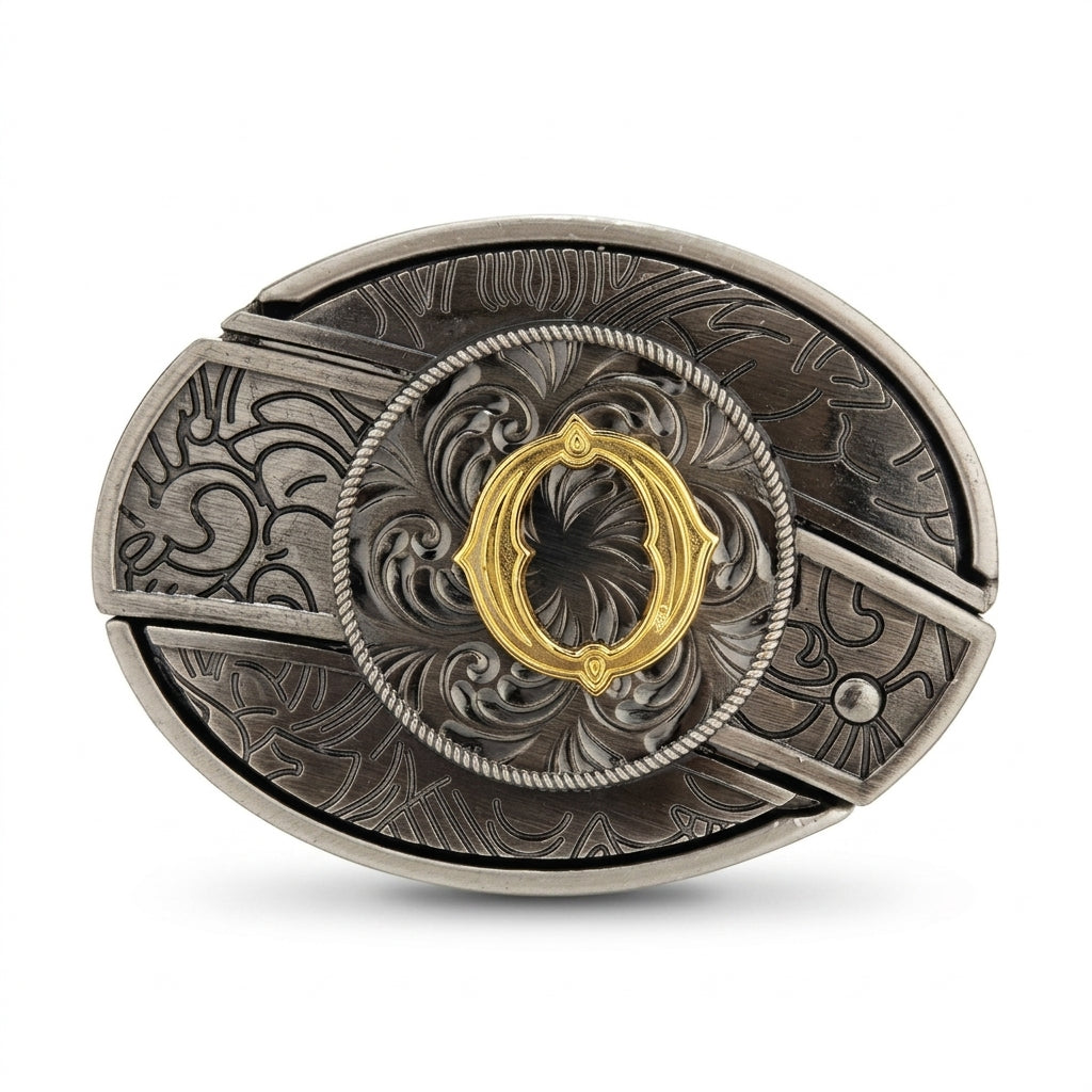 Initial A To Z Western Belt Buckle for Cowboy Cowgirl