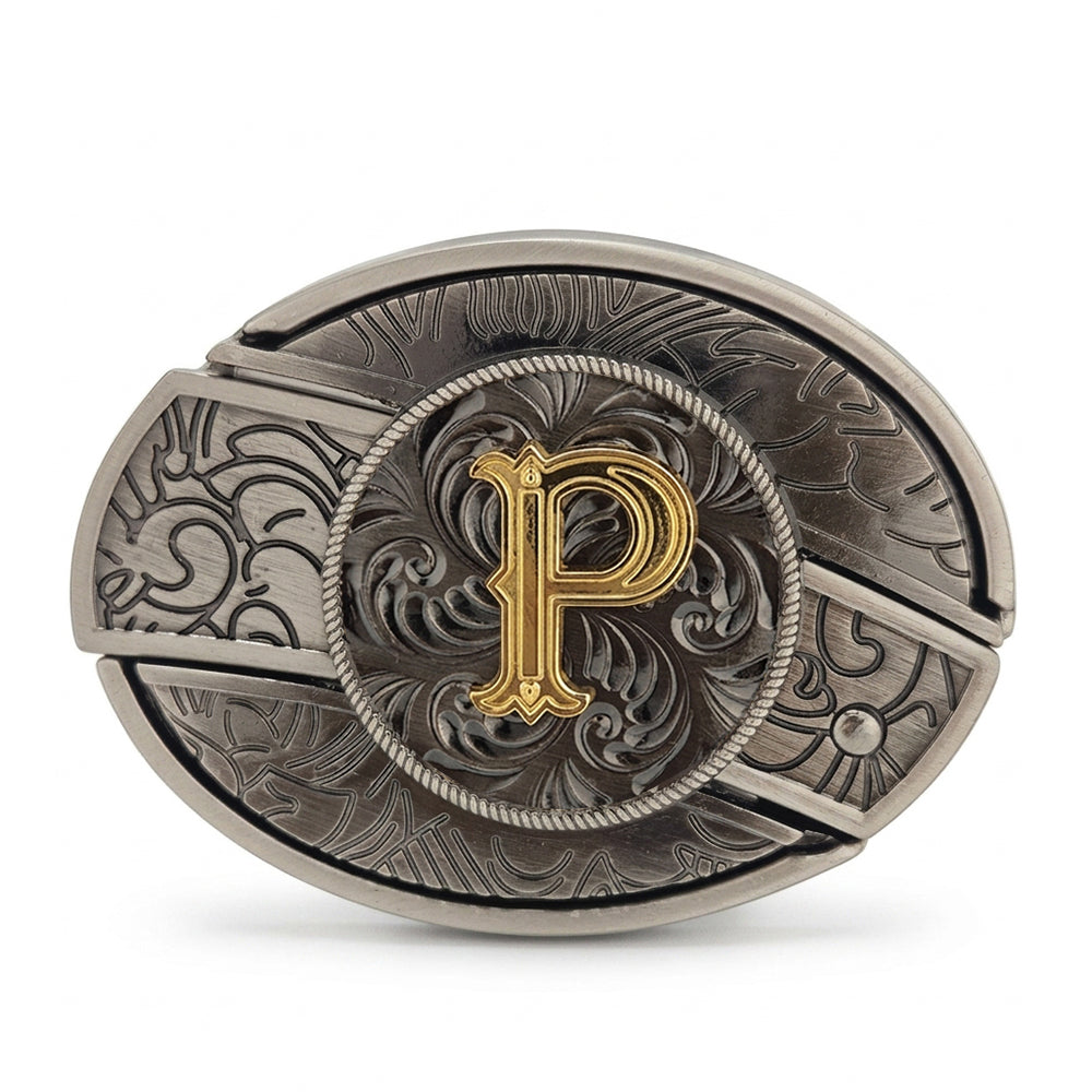 Initial A To Z Western Belt Buckle for Cowboy Cowgirl