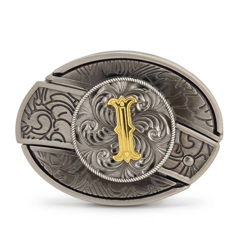 Initial A To Z Western Belt Buckle for Cowboy Cowgirl