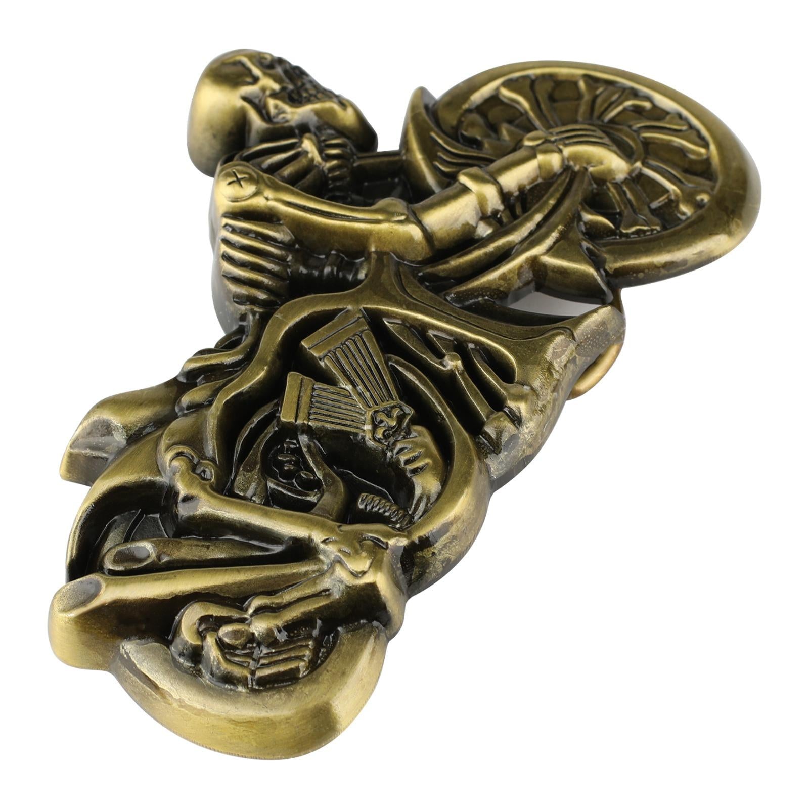 Motorcycle Skull Rider Gothic Belt Buckle