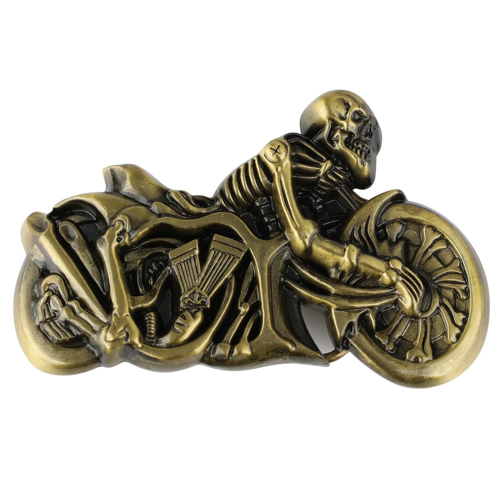 Motorcycle Skull Rider Gothic Belt Buckle