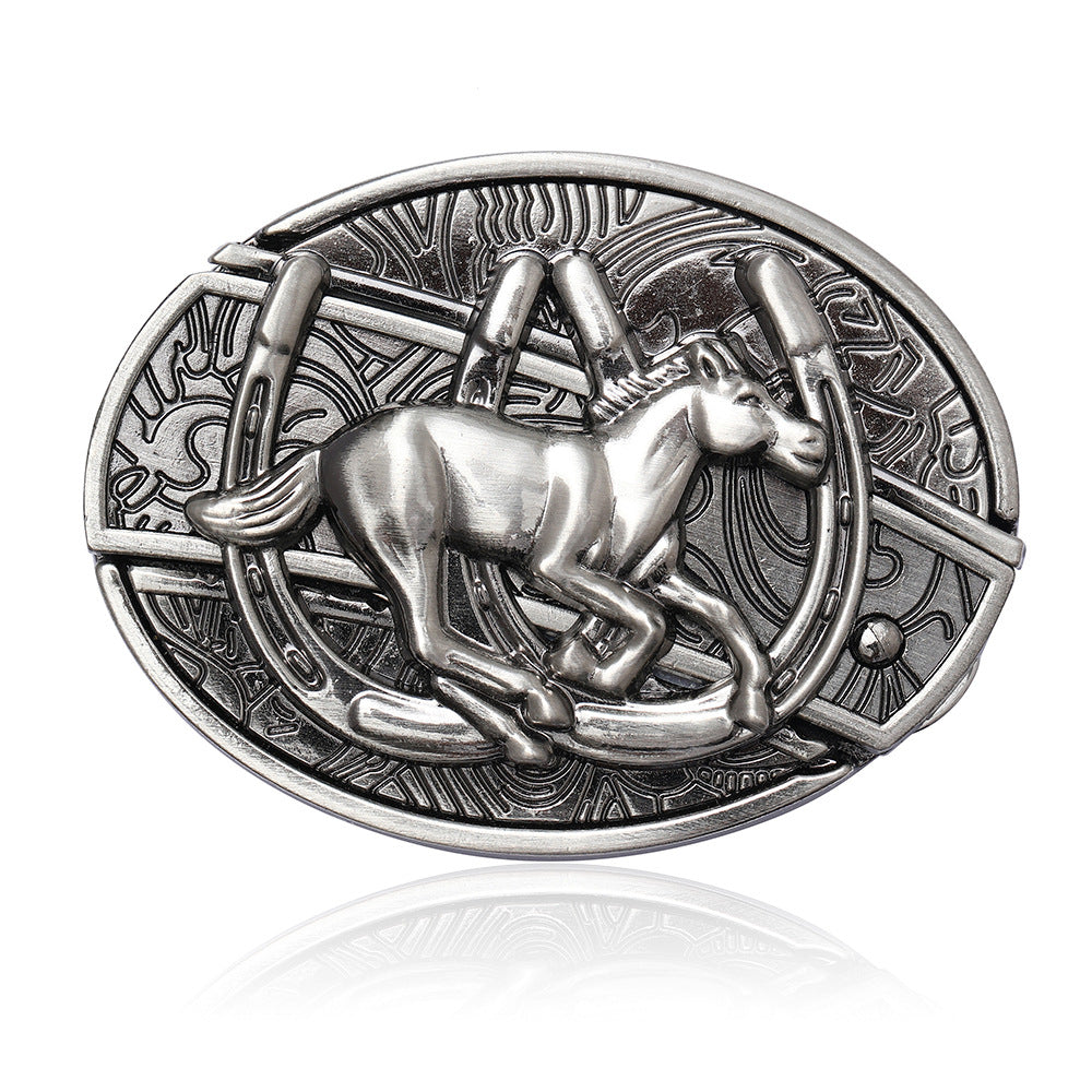 Oval Cowboys Belt Buckle