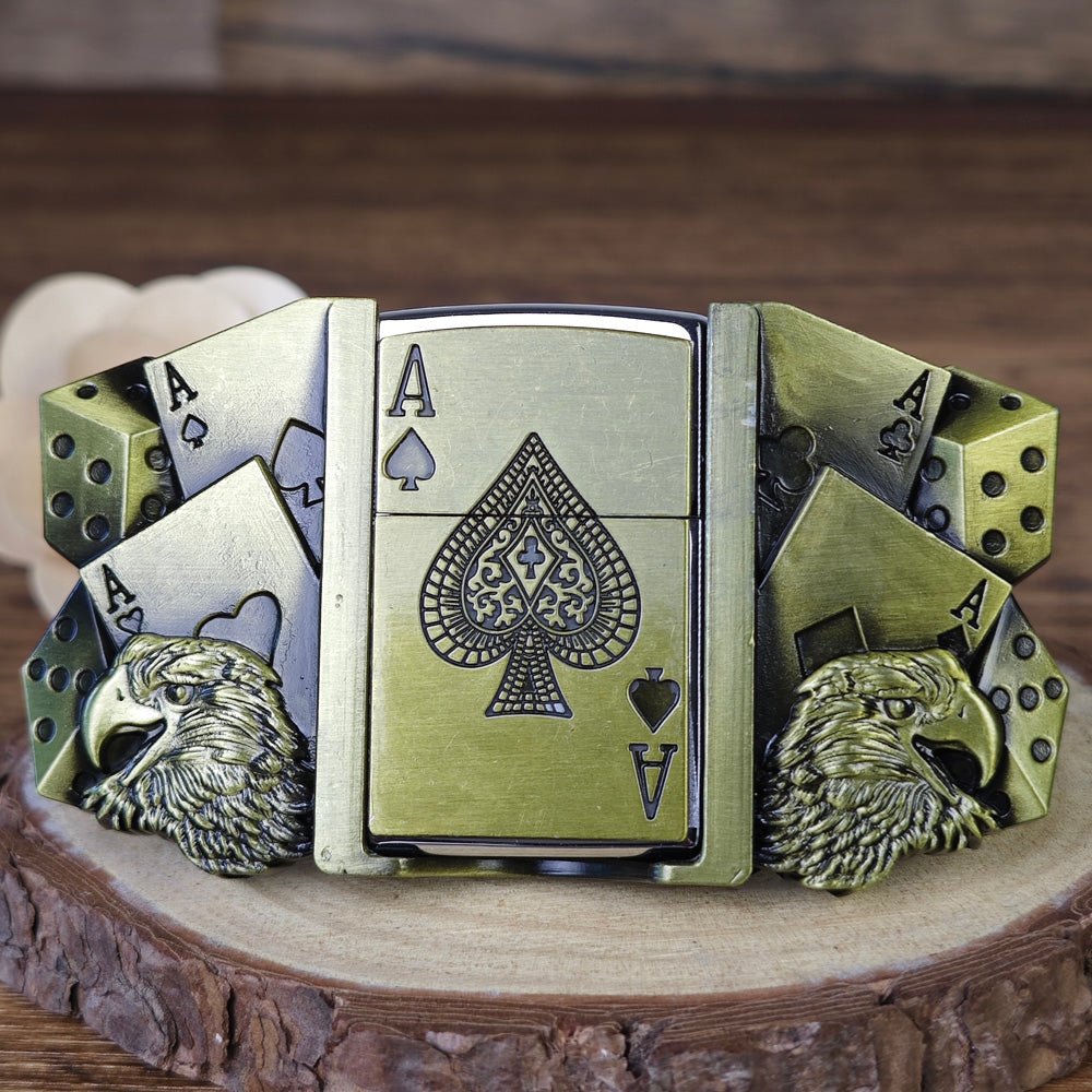 Ace Belt Buckle with Hidden Lighter - Cowderry