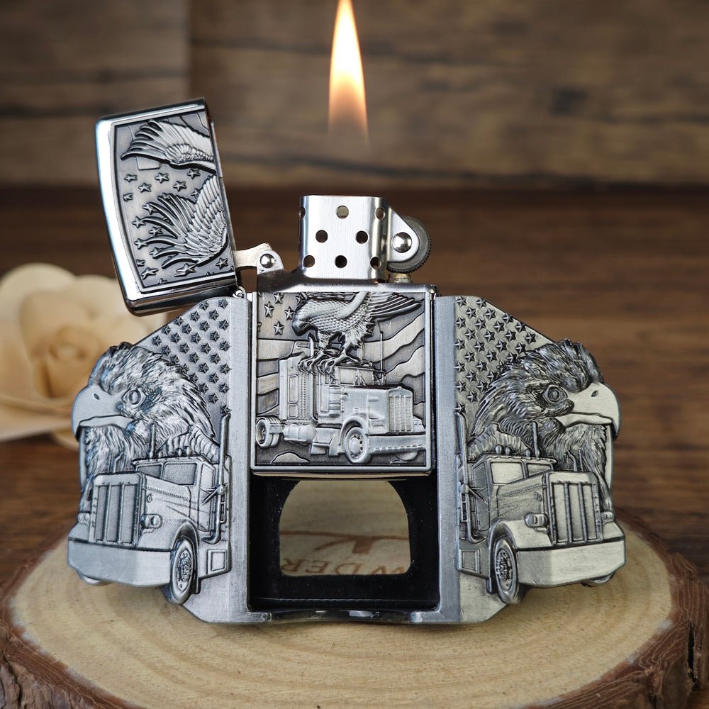 Belt Buckle with Lighter - CowderryBelt BucklesPatriot Silver