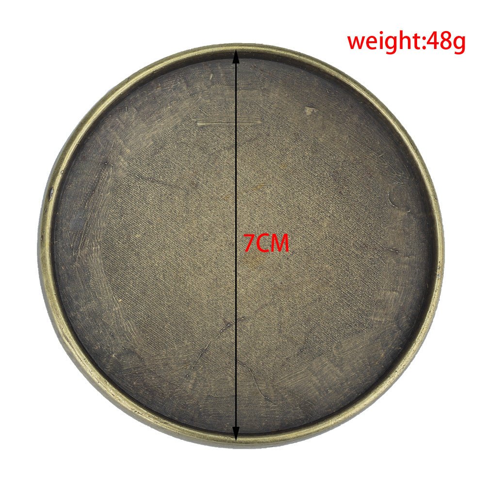 Blank Vintage Solid Brass Belt Buckle - CowderryBelt BucklesRound