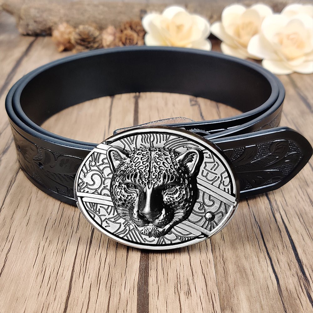 Cool Belt Buckle With Western Black Country Utility Belt - CowderryBeltLeopard