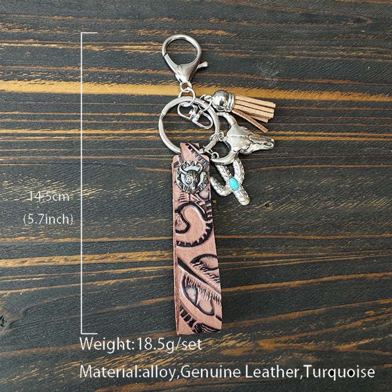 Cool Western Cowboy Keychain - CowderryKeychainsSunflower