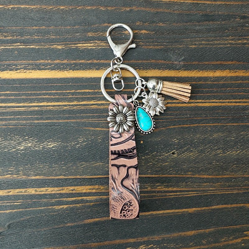 Cool Western Cowboy Keychain - CowderryKeychainsSunflower