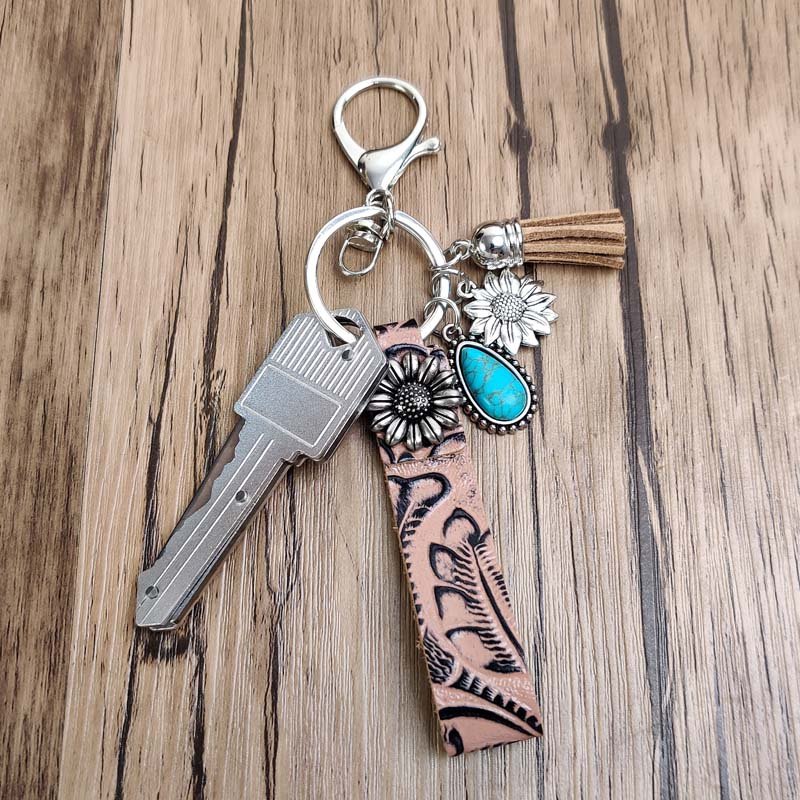 Cool Western Cowboy Keychain - CowderryKeychainsSunflower