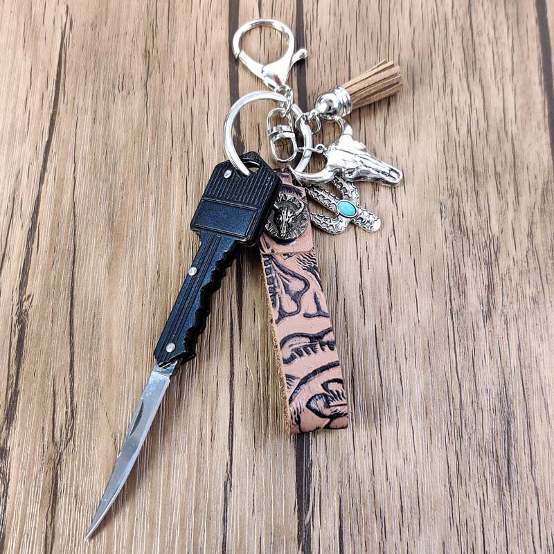 Cool Western Cowboy Keychain - CowderryKeychainsSunflower