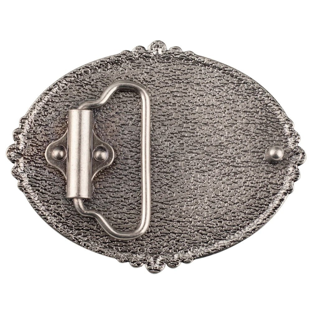 Cross Floral Engraved Western Belt Buckle - CowderryBelt BucklesStyle 1