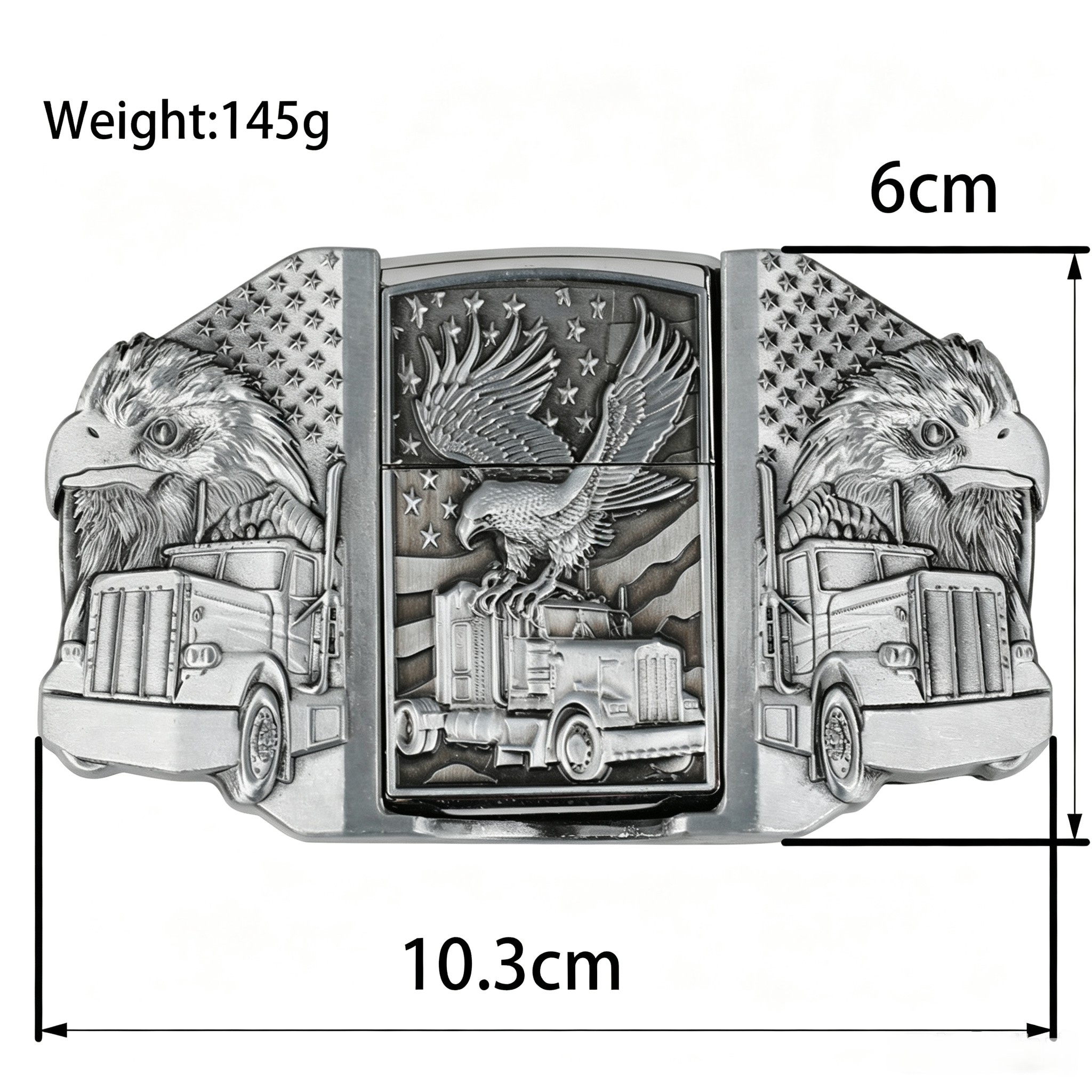 American Eagle Patriotic Leather Belt Hidden Lighter
