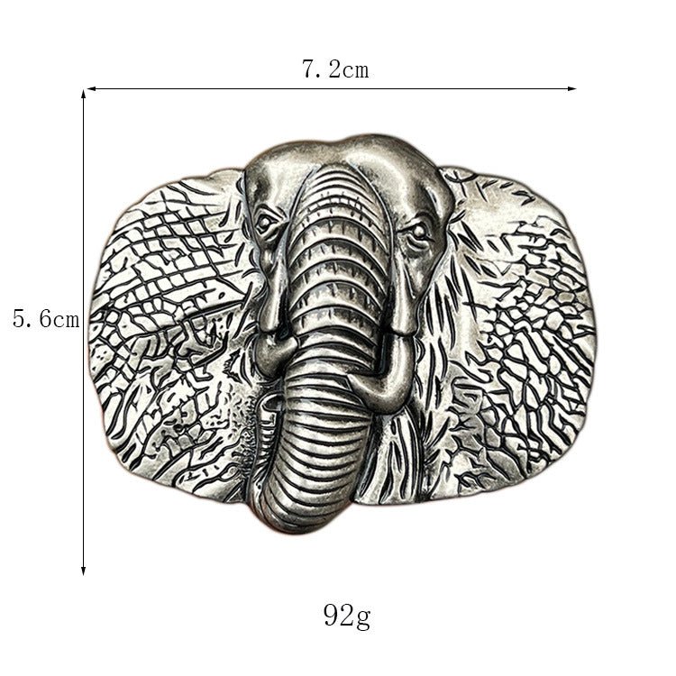 Elephant Western Belt Buckle - CowderryBelt BucklesGold