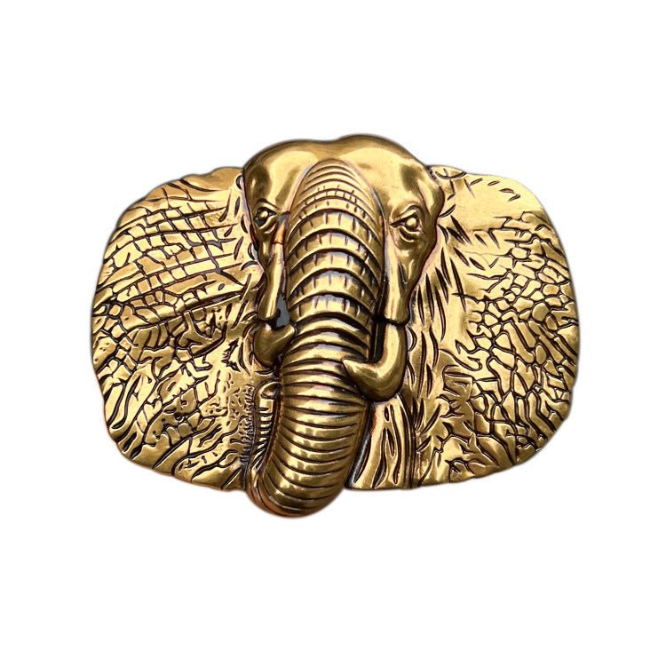 Elephant Western Belt Buckle - CowderryBelt BucklesGold