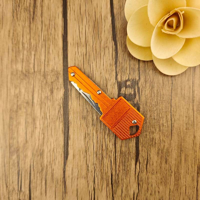 Folding Key-shaped - CowderryKeychainsOrange