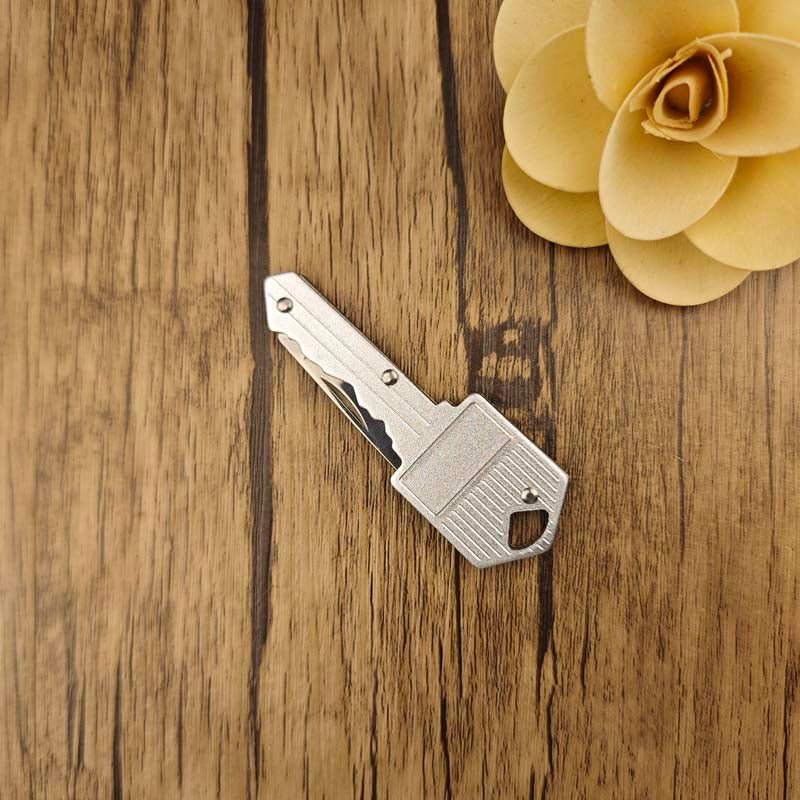 Folding Key-shaped - CowderryKeychainsSilver