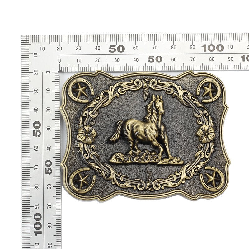 Horse and Pentagram Belt Buckle - CowderryBelt BuckleBronze