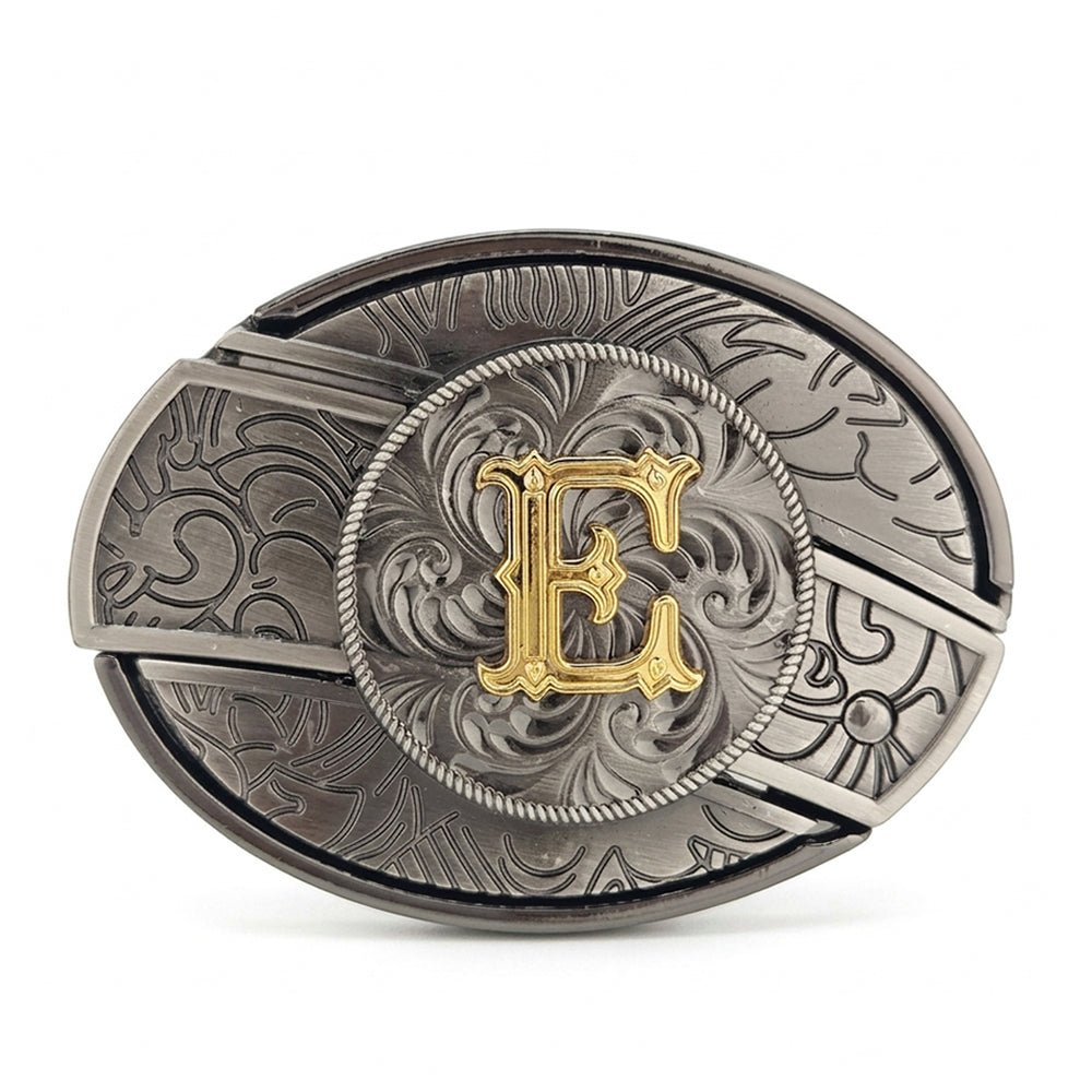 Initial A To Z Western Belt Buckle for Cowboy Cowgirl - CowderryBelt BucklesE
