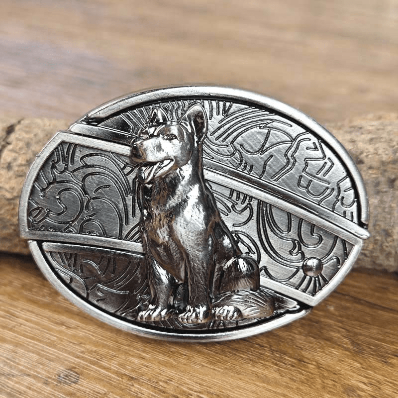 Metal Oval Belt Buckle for Cowboy Cowgirl - CowderryBelt BuckleDog