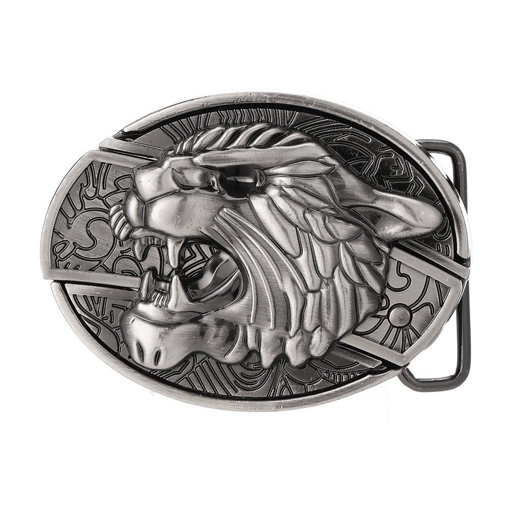Metal Oval Belt Buckle for Cowboy Cowgirl - CowderryBelt BuckleLion