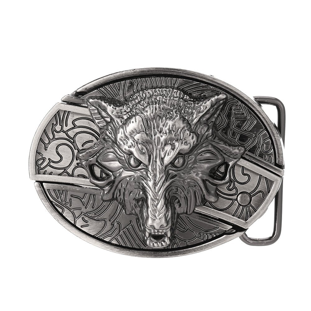 Metal Oval Belt Buckle for Cowboy Cowgirl - CowderryBelt BuckleWolf