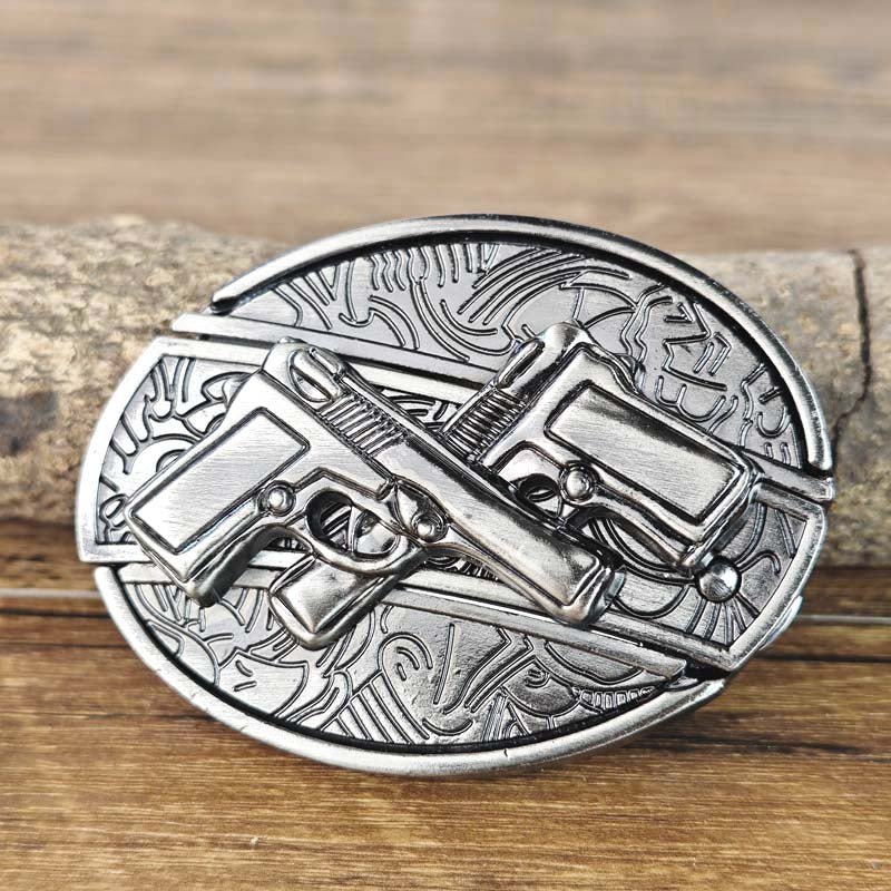 Metal Oval Cowboys Belt Buckle - CowderryBelt BuckleGuns