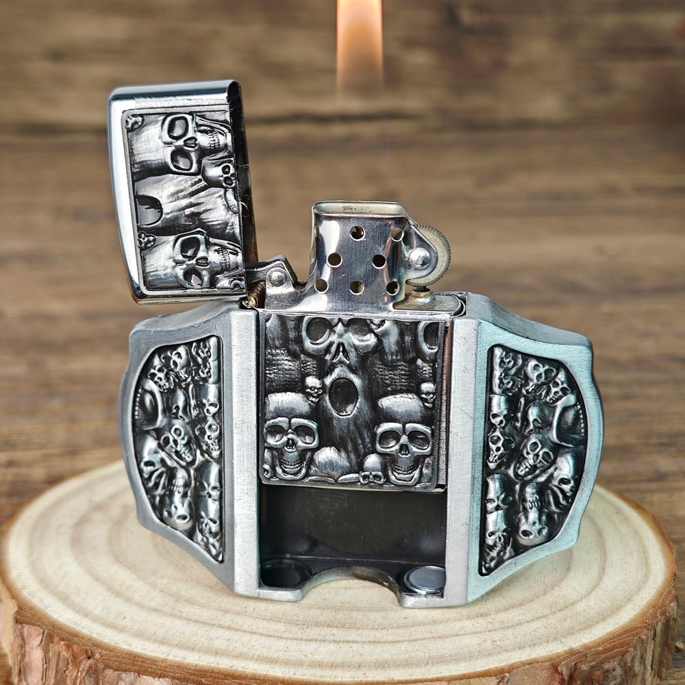 Multi-Skull Collage Lighter Belt Buckle - CowderryBelt BucklesStyle 1