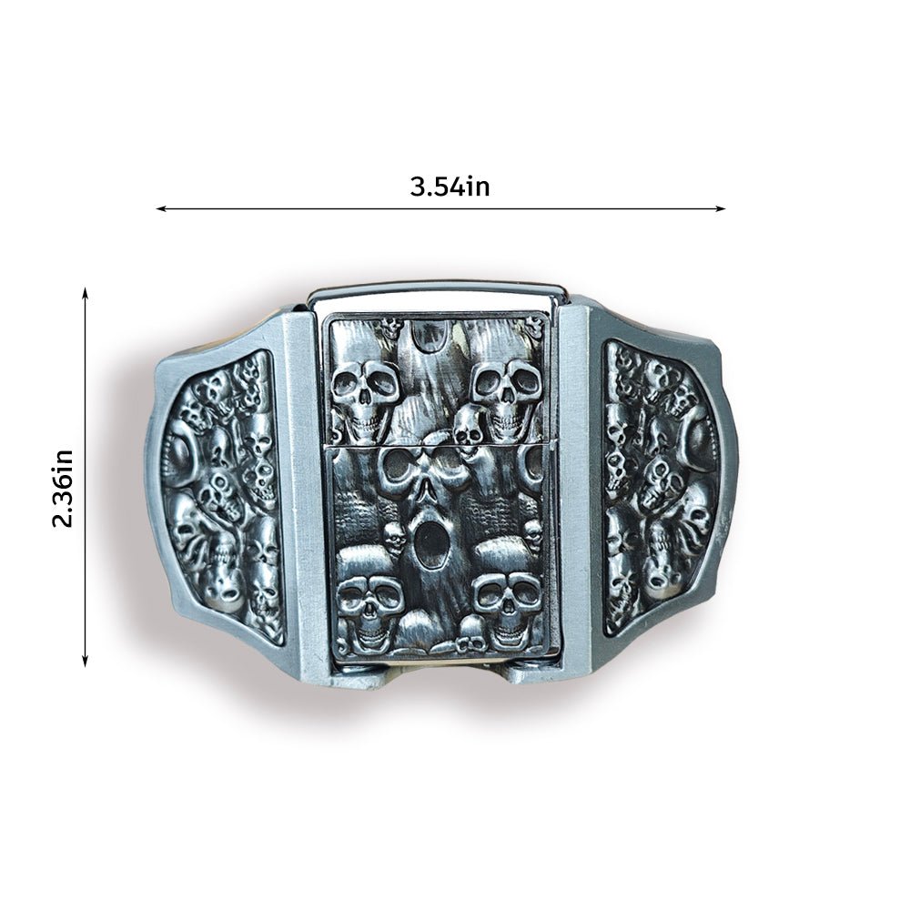 Multi-Skull Collage Lighter Belt Buckle - CowderryBelt BucklesStyle 1