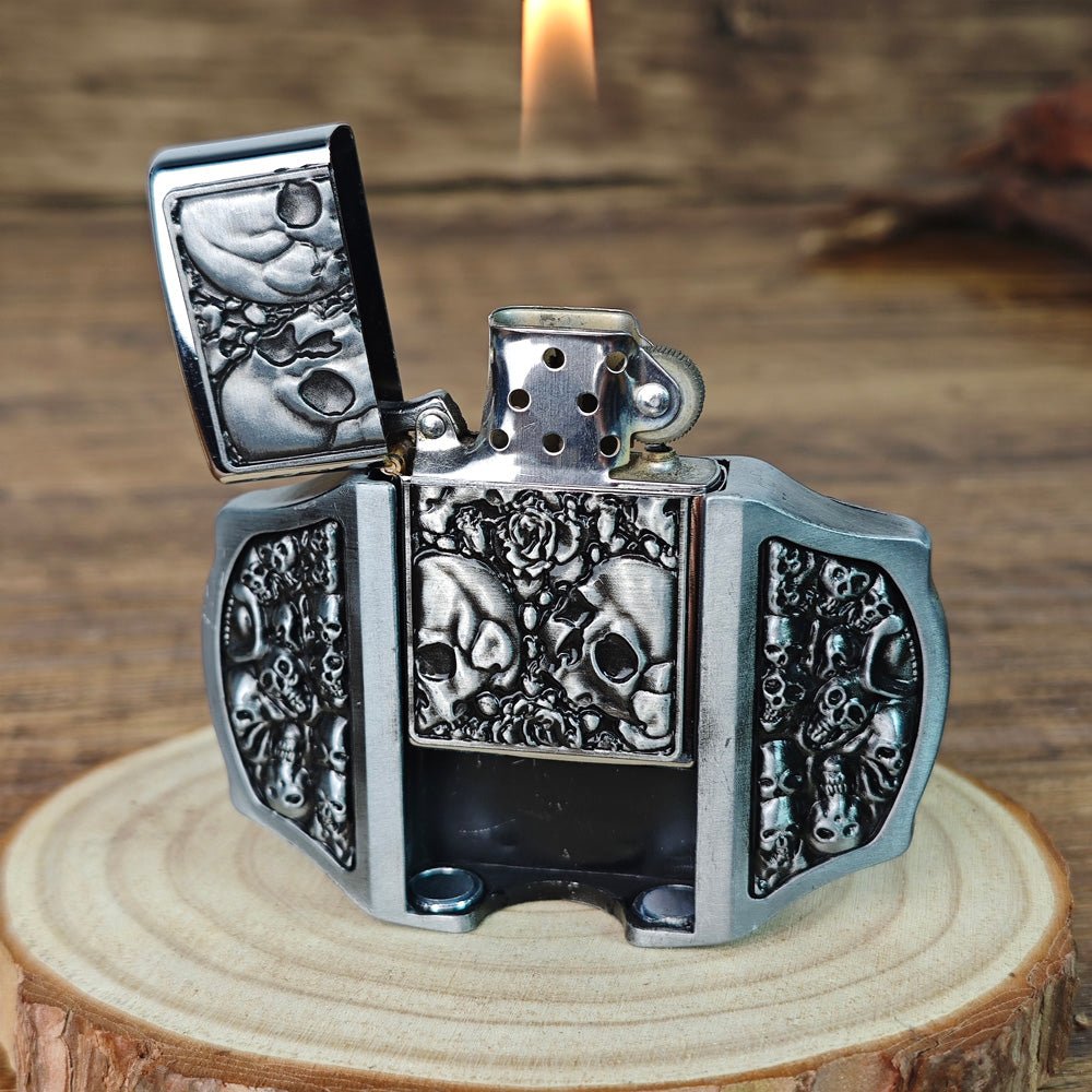 Multi-Skull Collage Lighter Belt Buckle - CowderryBelt BucklesStyle 2