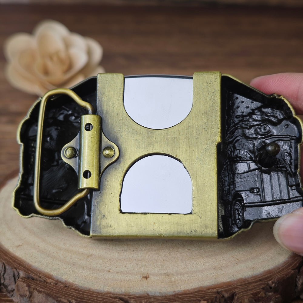 Patriot Belt Buckle with Hidden Lighter - CowderryBelt BucklesBrown