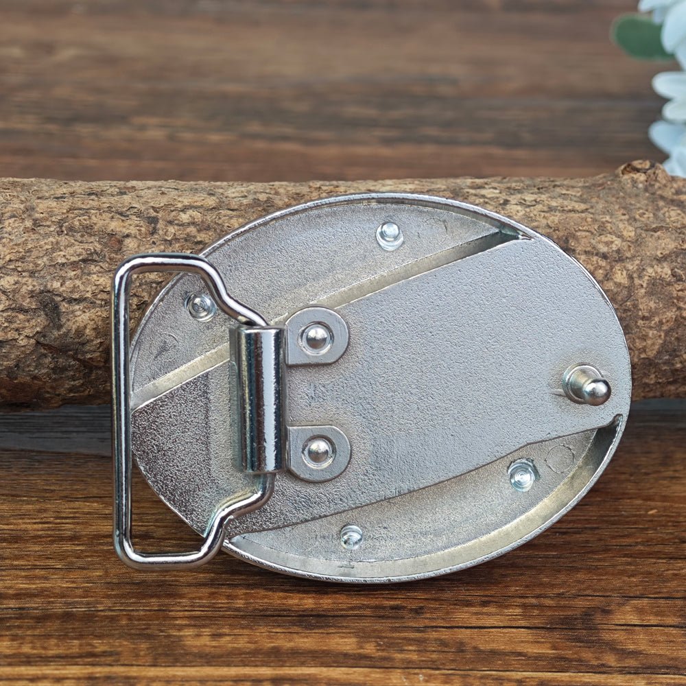 Rodeo Cowboy Belt Buckle White - CowderryBelt BucklesBronc Rider