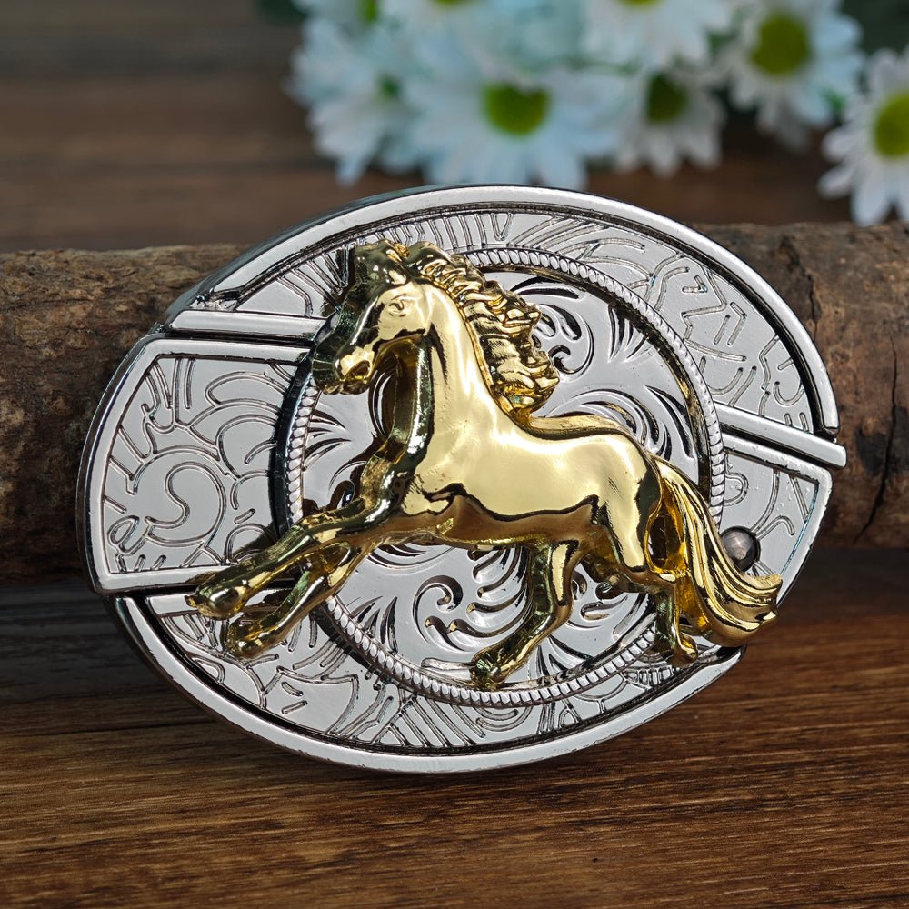 Rodeo Cowboy Belt Buckle White - CowderryBelt BucklesHorse