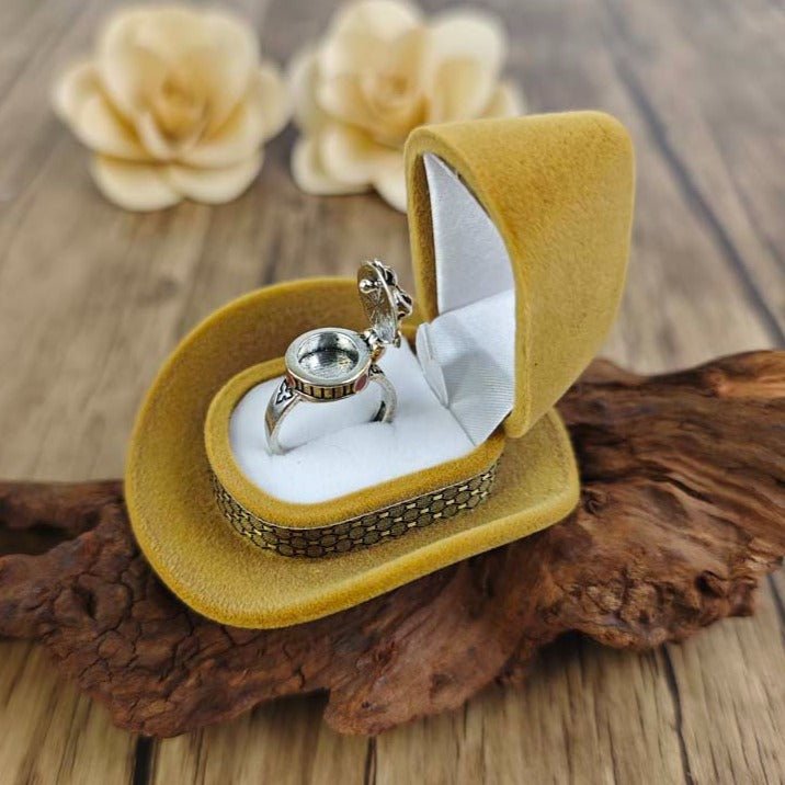 Rose Ring with Hidden Compartment One Size Fits All - CowderryRings