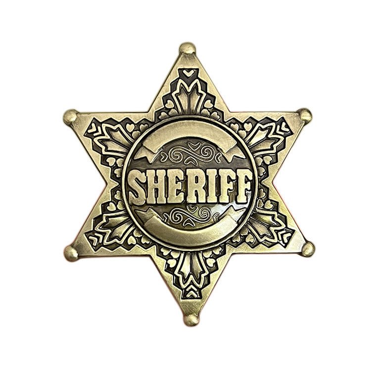 Sheriff Belt Buckle - CowderryBelt BucklesAntique Brown