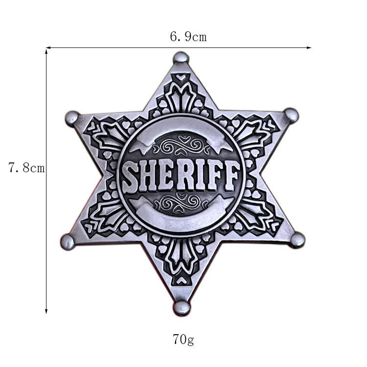 Sheriff Belt Buckle - CowderryBelt BucklesAntique Silver