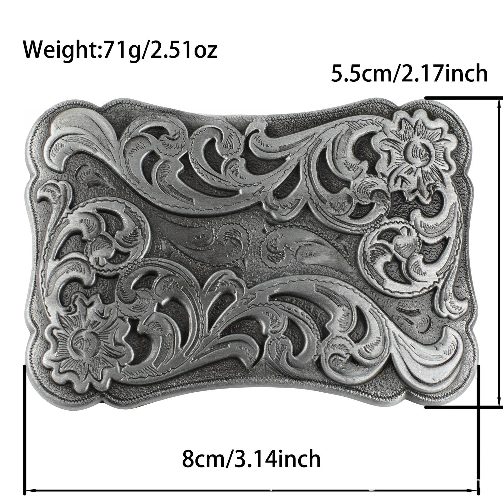 Square Arabesque Belt Buckle - CowderryBelt BuckleAntique Silver