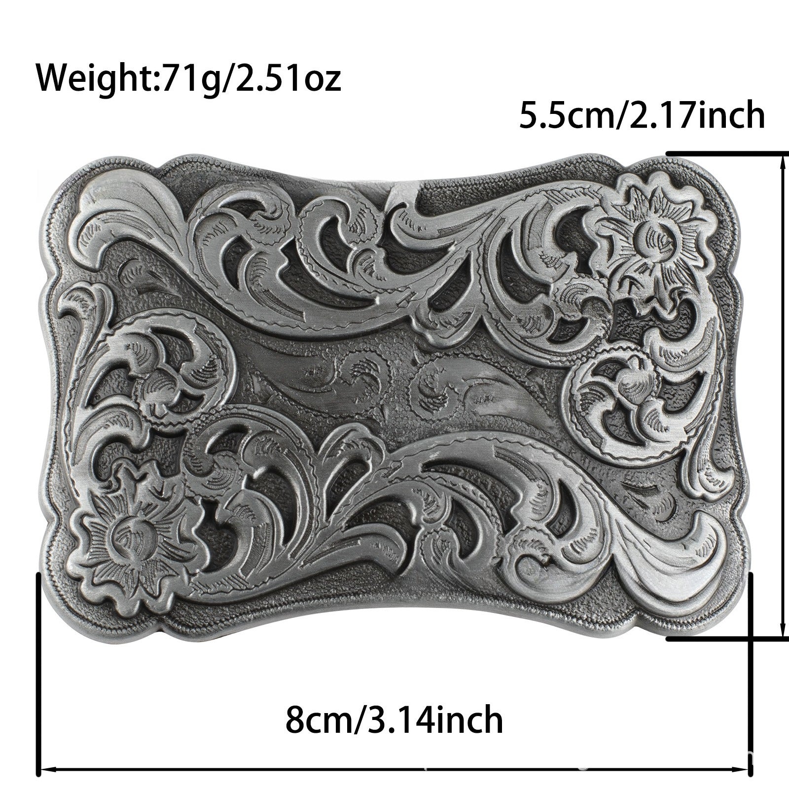 Square Arabesque Belt Buckle - CowderryBelt BuckleAntique Silver