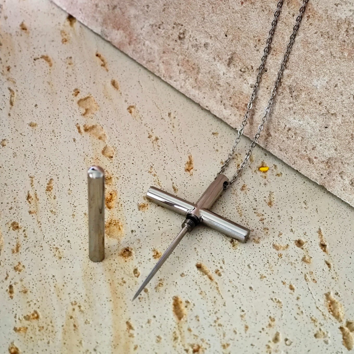 Stainless Steel Multifunctional Cross Necklace - Cowderry