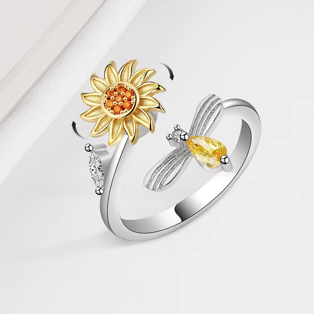 Sunflower Anxiety Ring One Size Fits All - CowderryRings