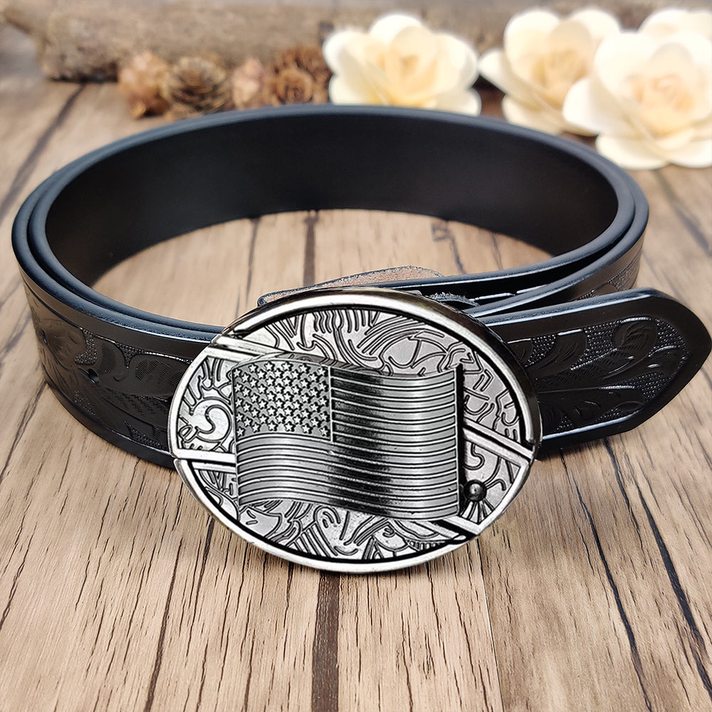 Cool Belt Buckle With Western Black Country Utility Belt