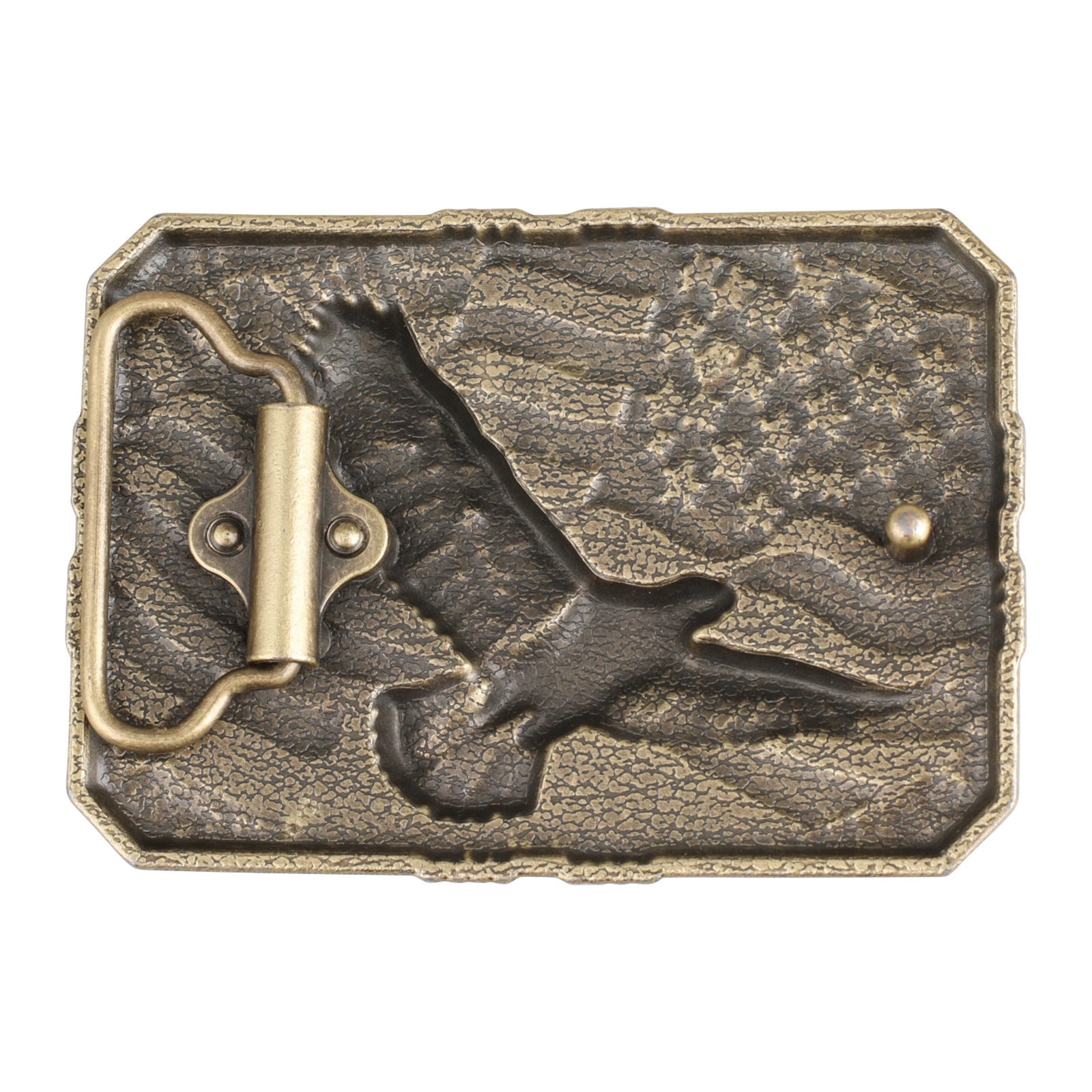 Vintage American Eagle Flag Western Cowboy Belt Buckle - CowderryBelt Buckles