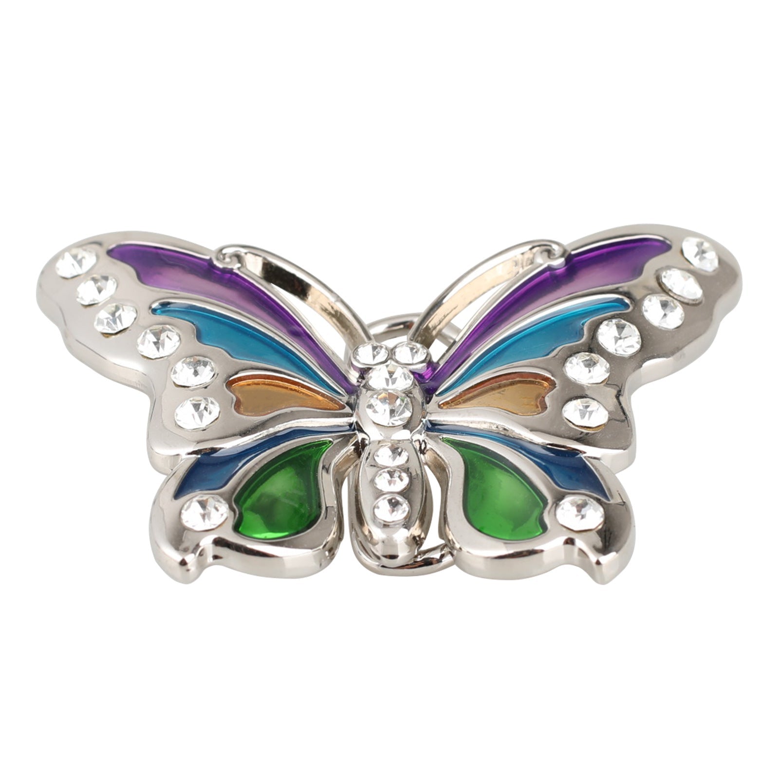 Vintage Y2K Butterfly Colorful Rhinestone Belt Buckle for Women - CowderryBelt Buckles