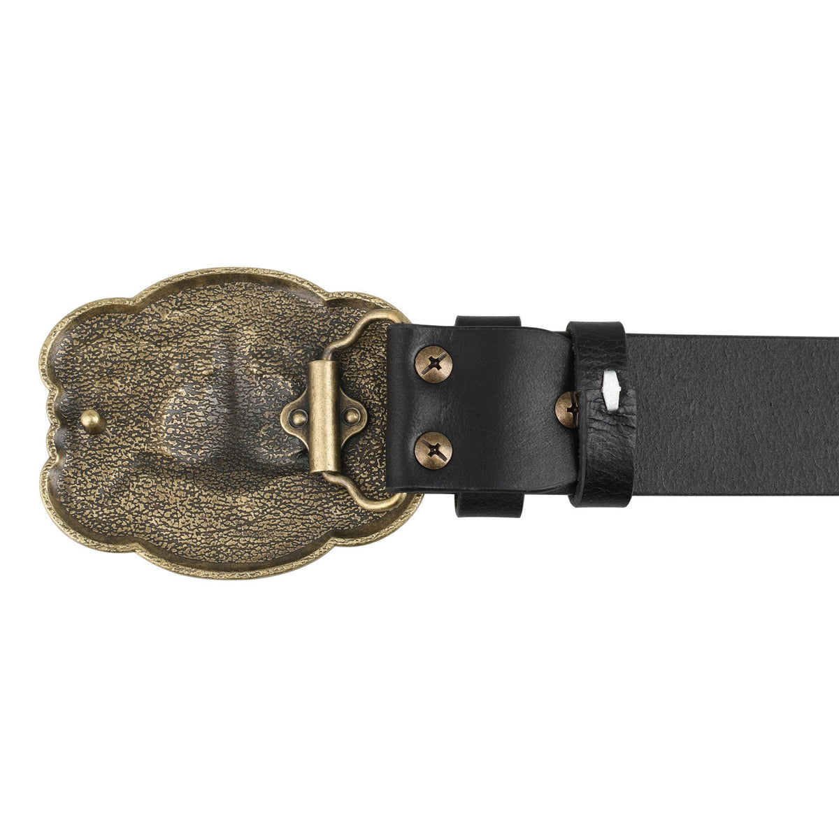 Western Belt with Antique Gold Bull Skull Buckle - CowderryWestern BeltsDesert Skull