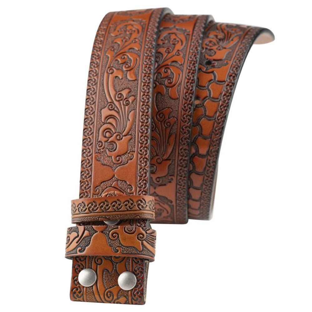 Western Belt Without Buckle 1.5" Wide - CowderryBeltsSaddle Tan