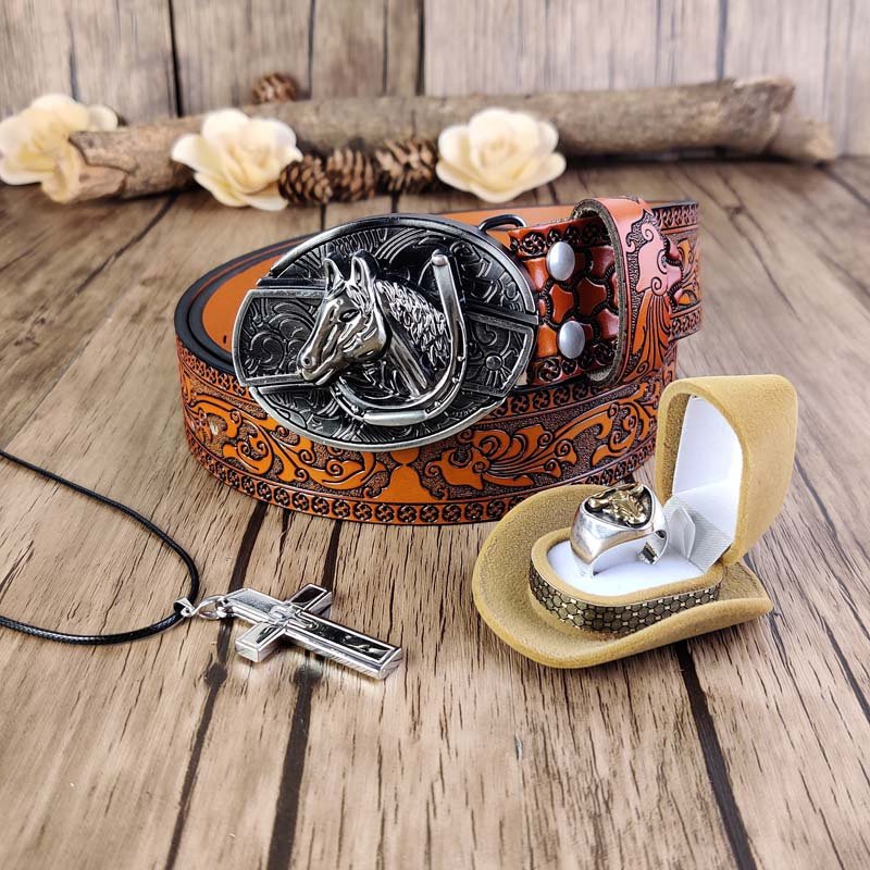Western Cowboy Set - CowderryBeltHorsehead